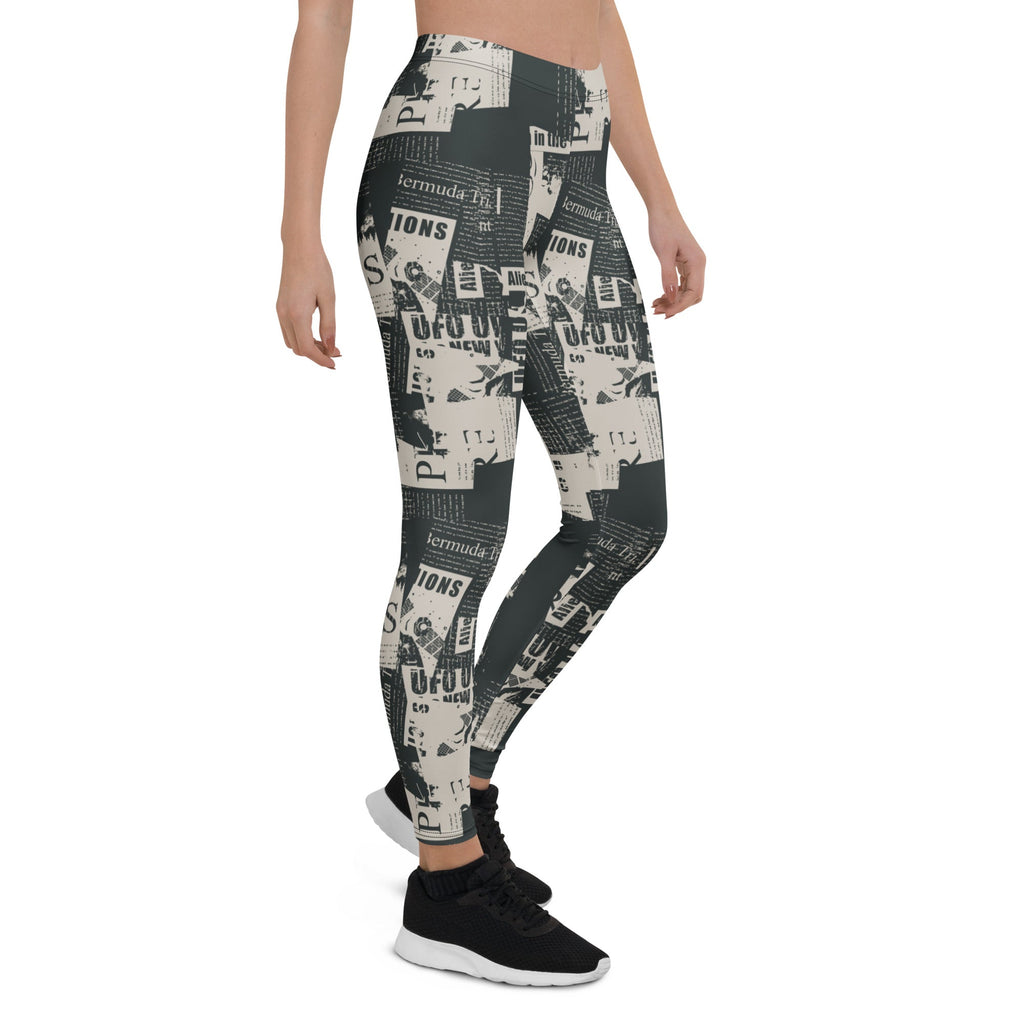 Vintage Newspaper Leggings