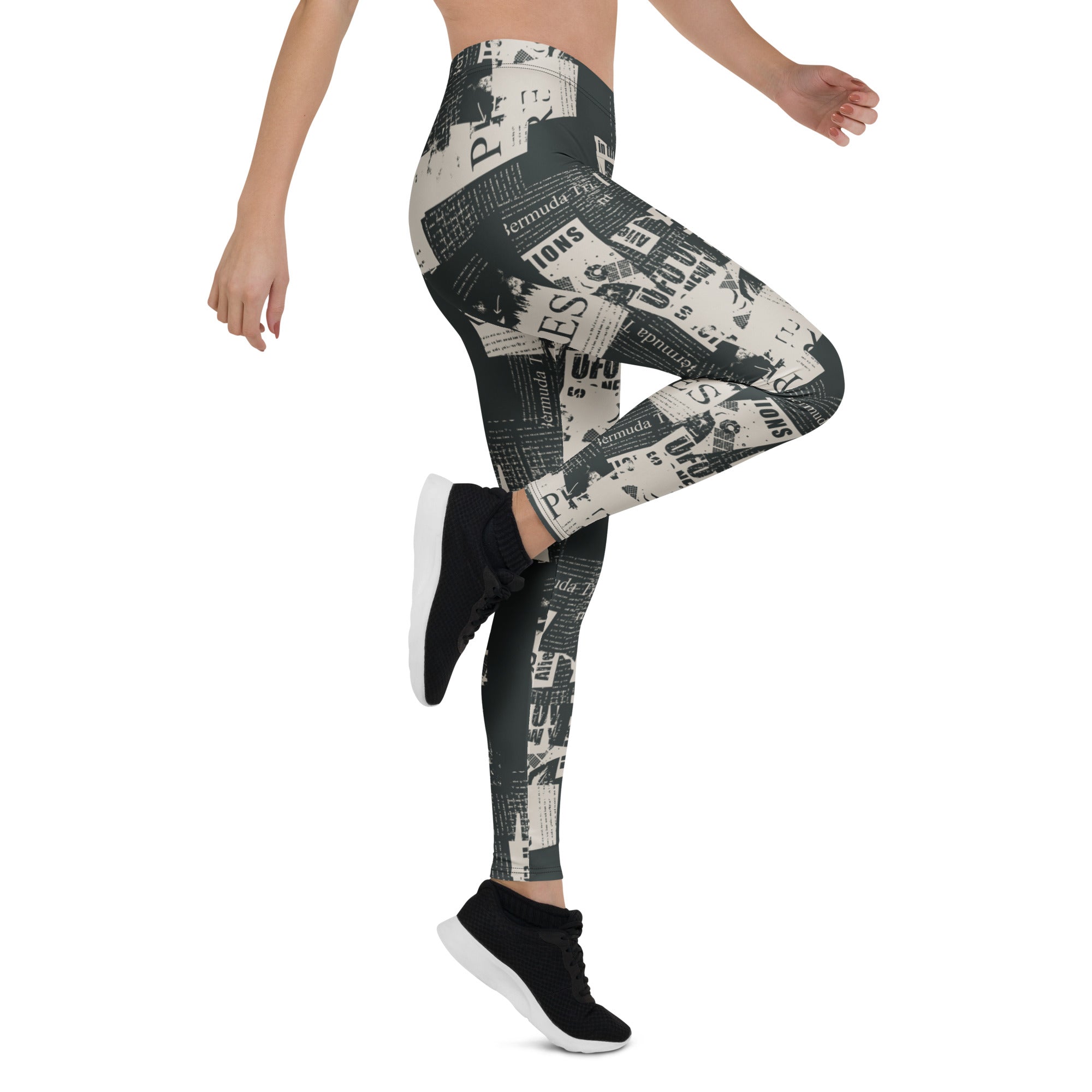 Vintage Newspaper Leggings