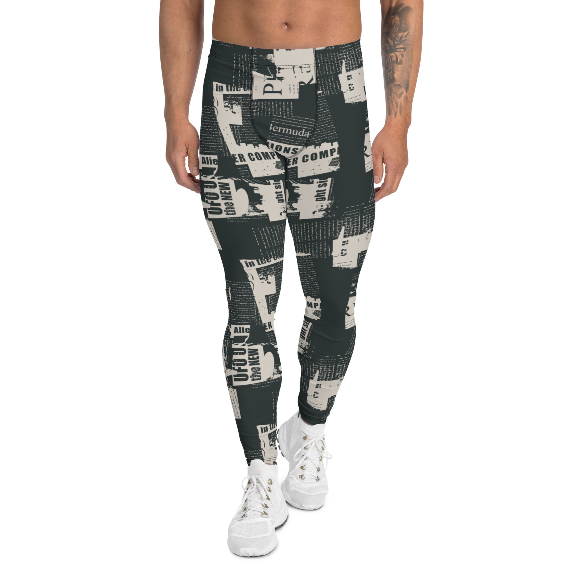 Vintage Newspaper Men's Leggings