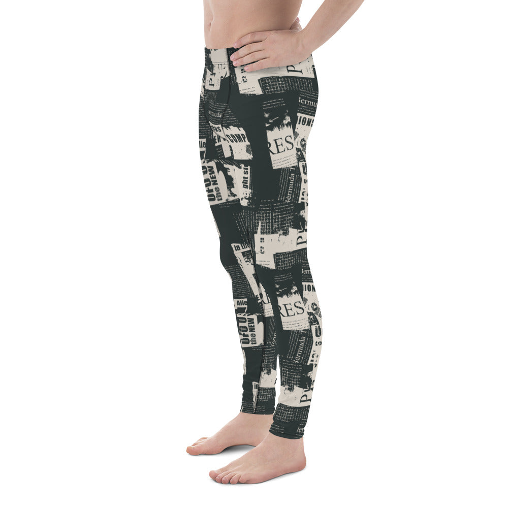 Vintage Newspaper Men's Leggings
