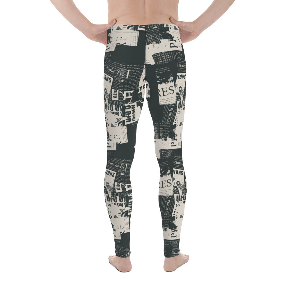 Vintage Newspaper Men's Leggings