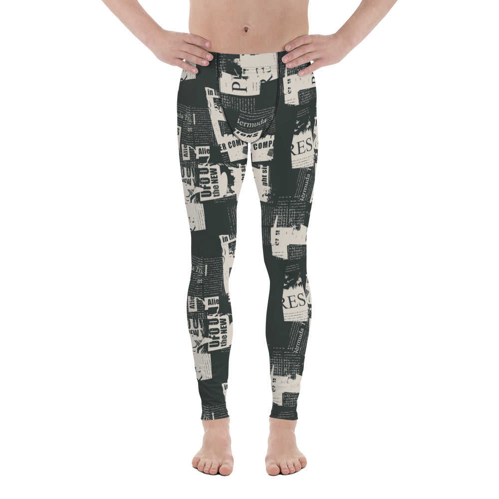 Vintage Newspaper Men's Leggings
