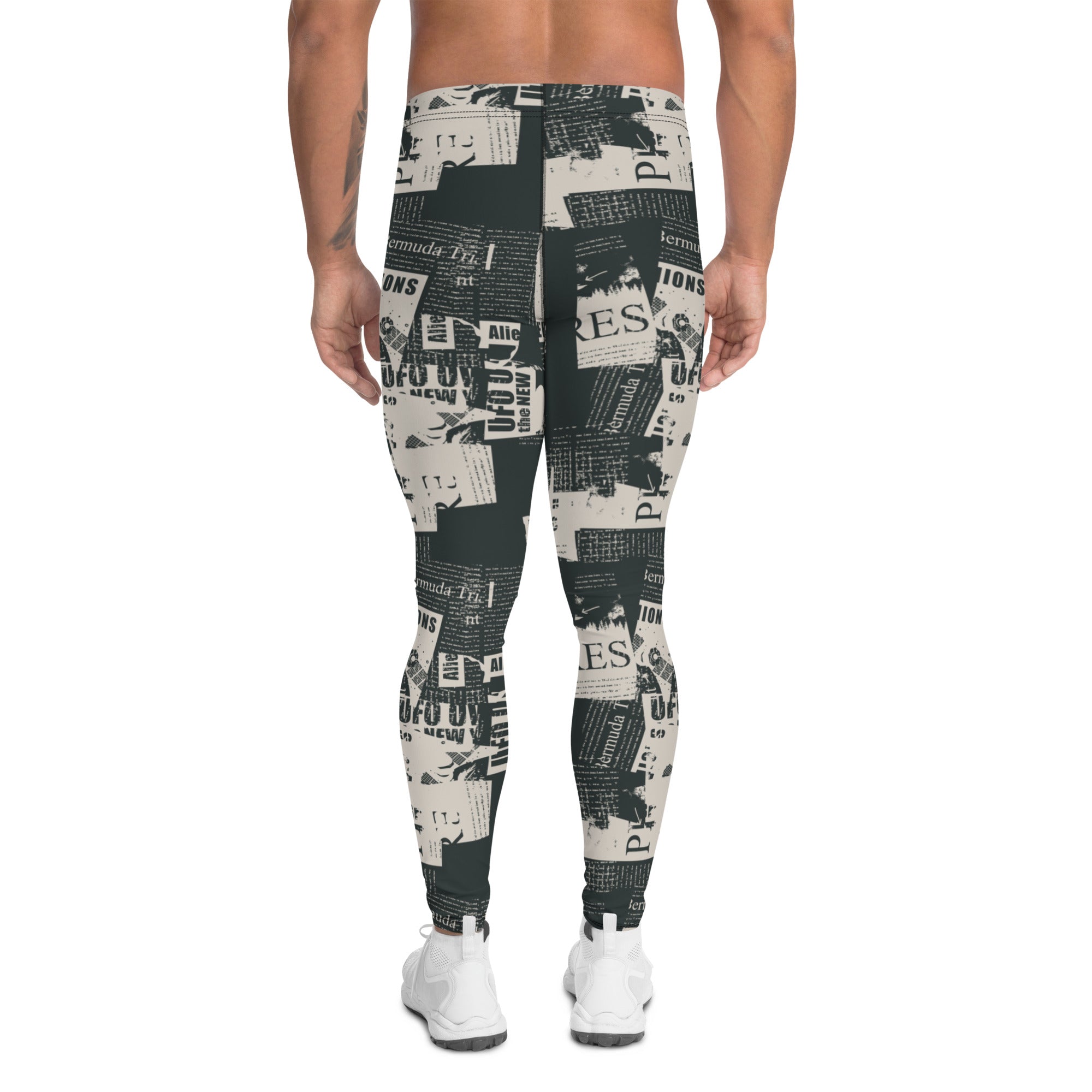 Vintage Newspaper Men's Leggings