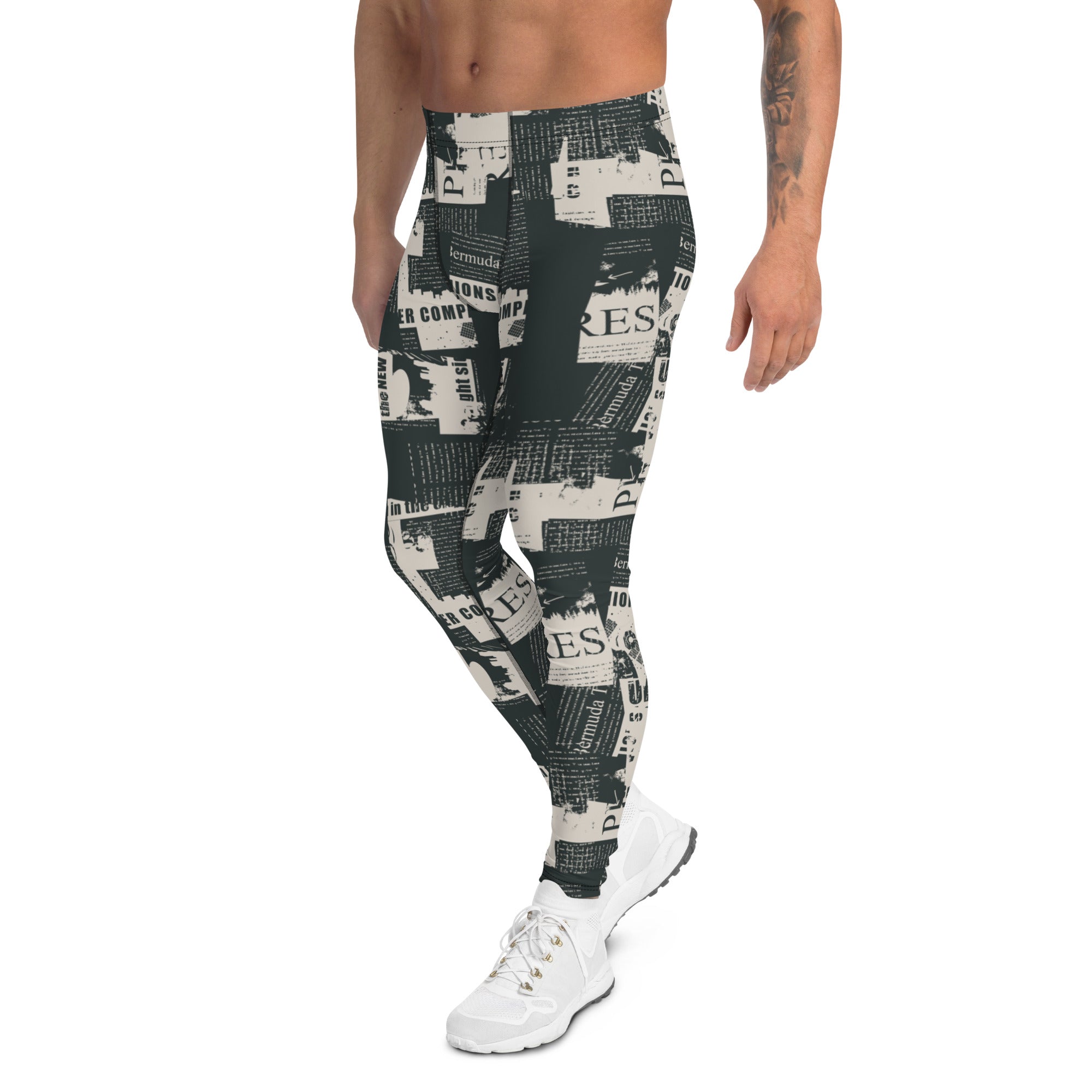 Vintage Newspaper Men's Leggings