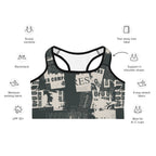 Vintage Newspaper Sports Bra
