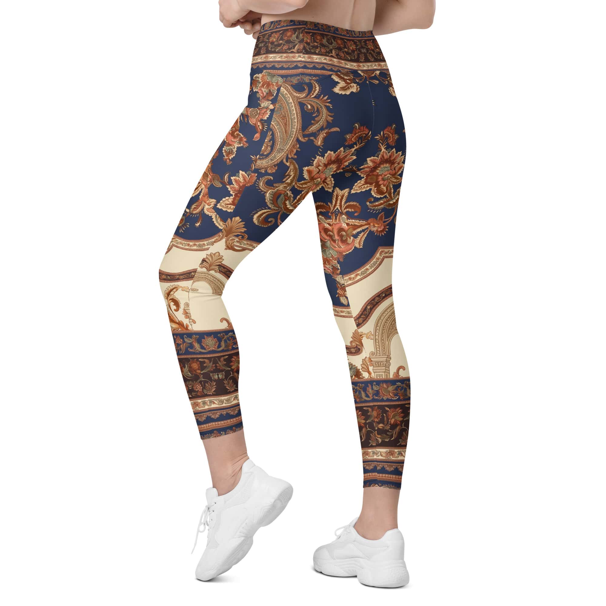 Vintage Riviera Crossover Leggings With Pockets