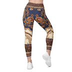 Vintage Riviera Crossover Leggings With Pockets