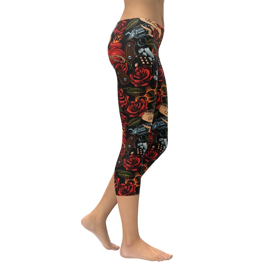 Vintage Tattoos Capris