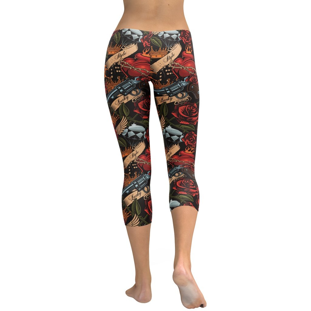 Vintage Tattoos Capris