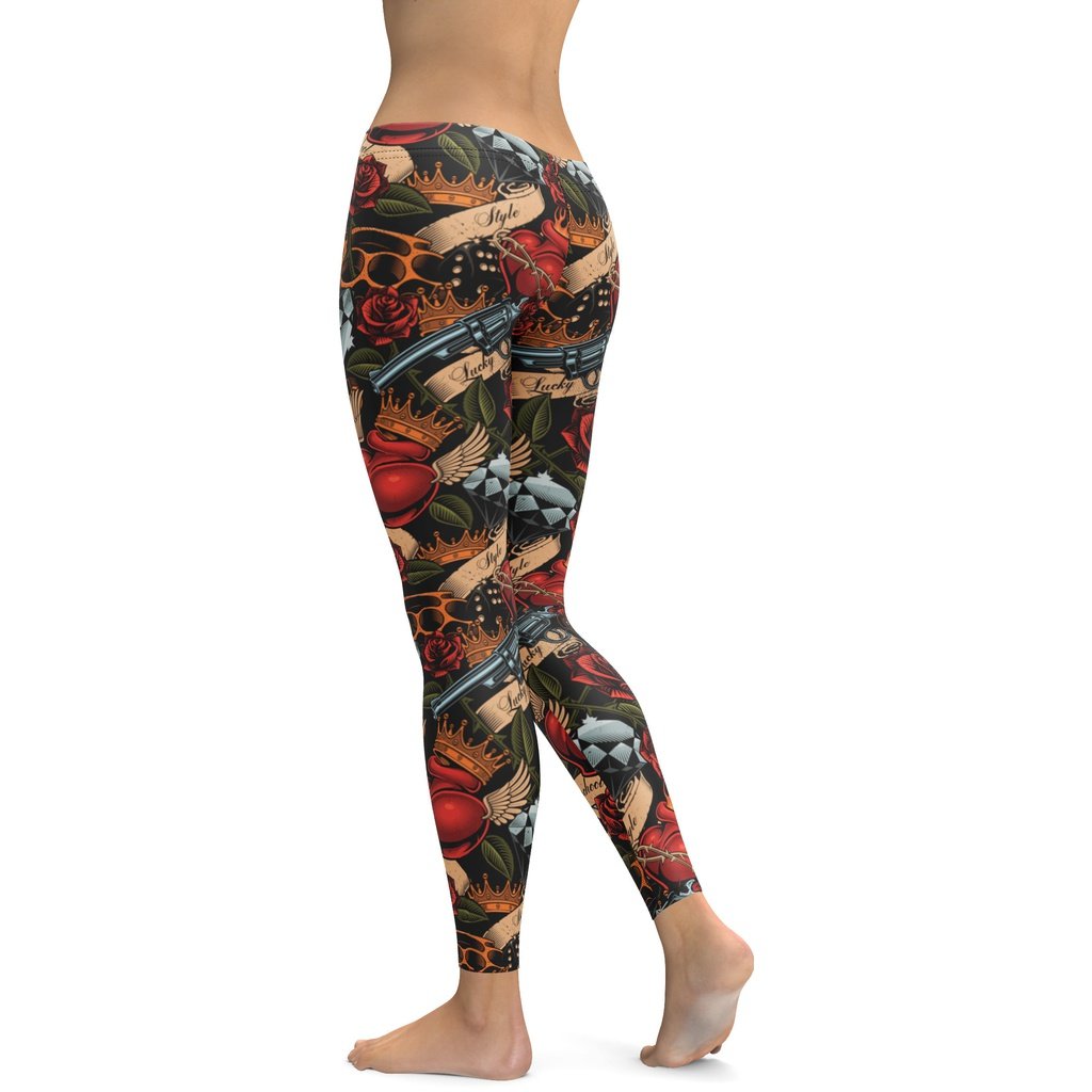 Vintage Tattoos Leggings