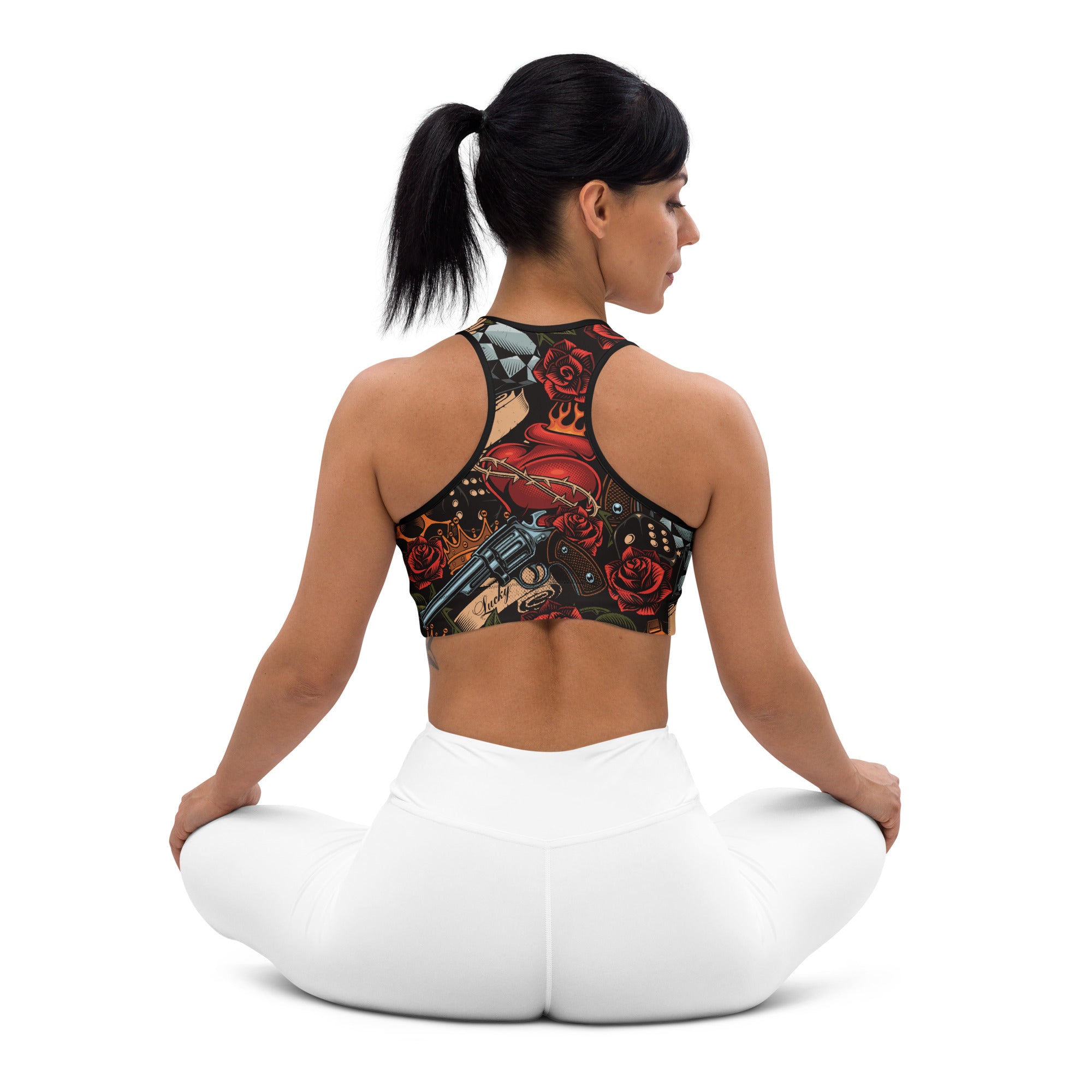 Vintage Tattoos Sports Bra