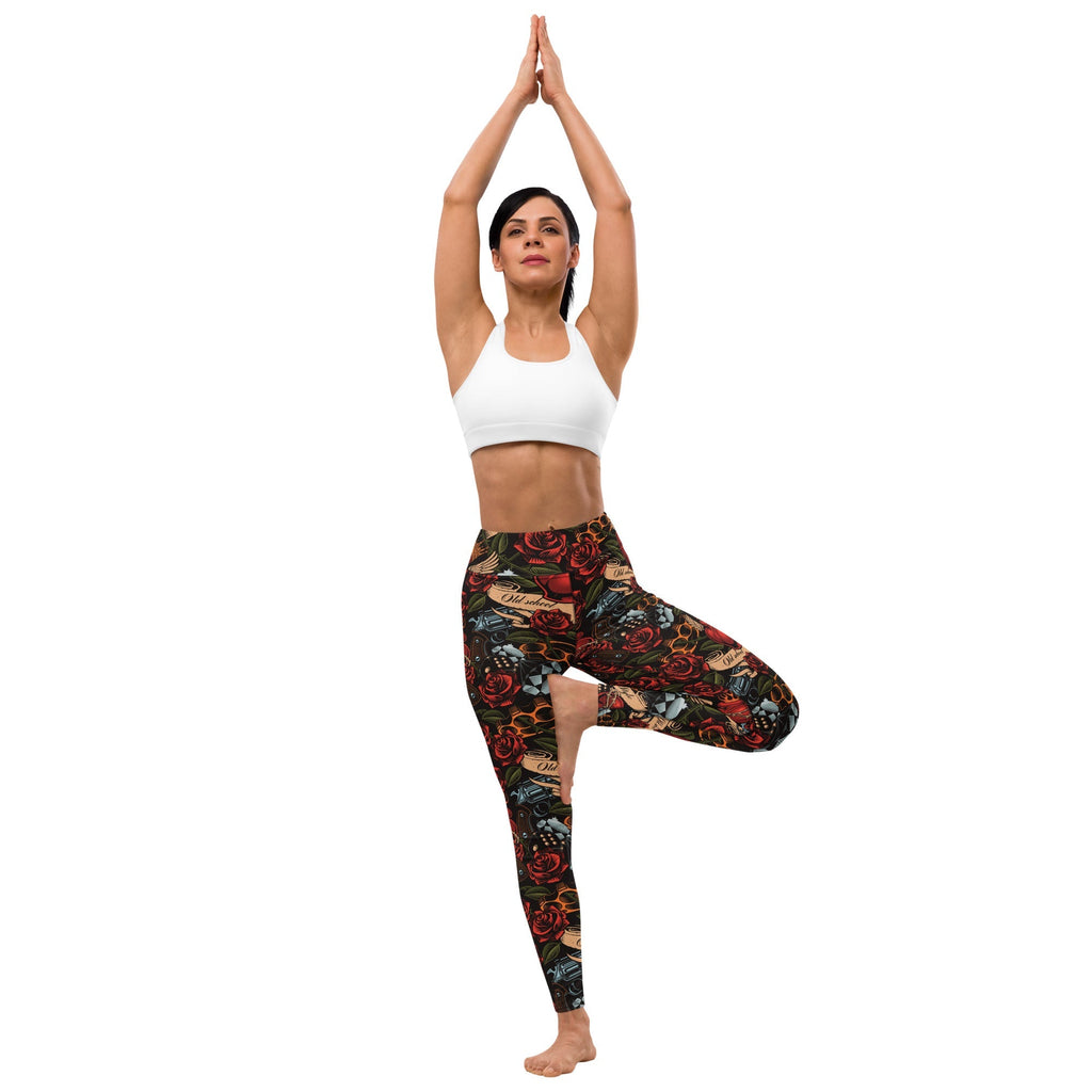 Vintage Tattoos Yoga Leggings
