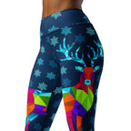Vivid Reindeer Yoga Leggings