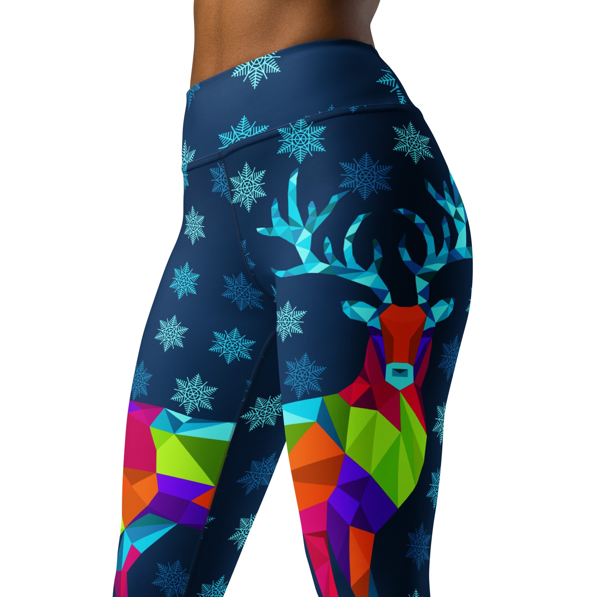 Vivid Reindeer Yoga Leggings