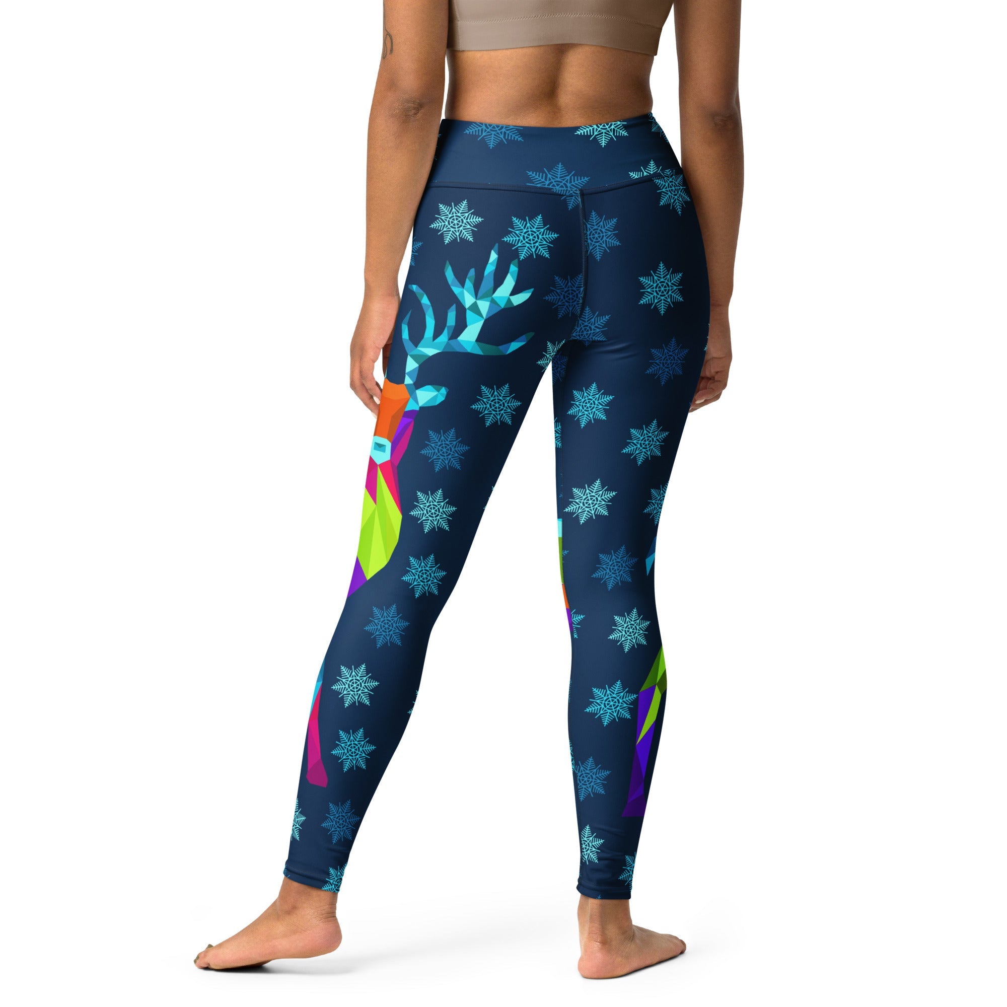 Vivid Reindeer Yoga Leggings