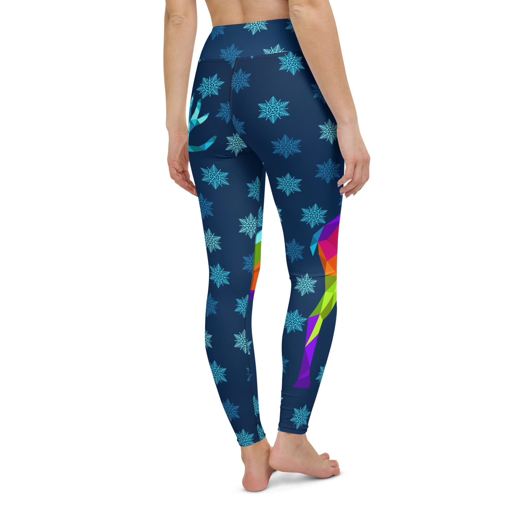 Vivid Reindeer Yoga Leggings