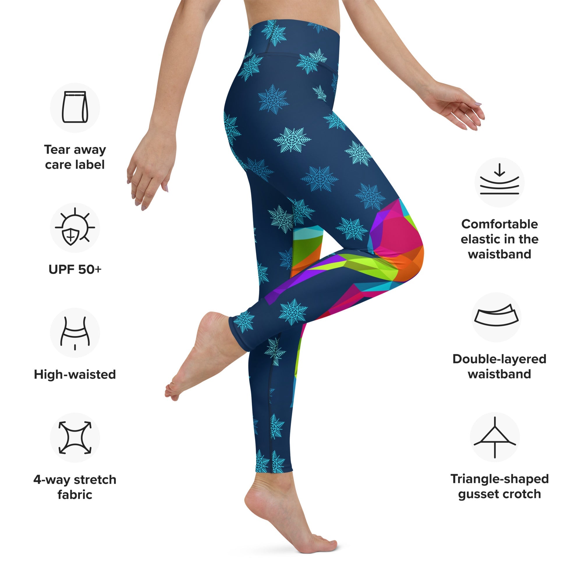 Vivid Reindeer Yoga Leggings