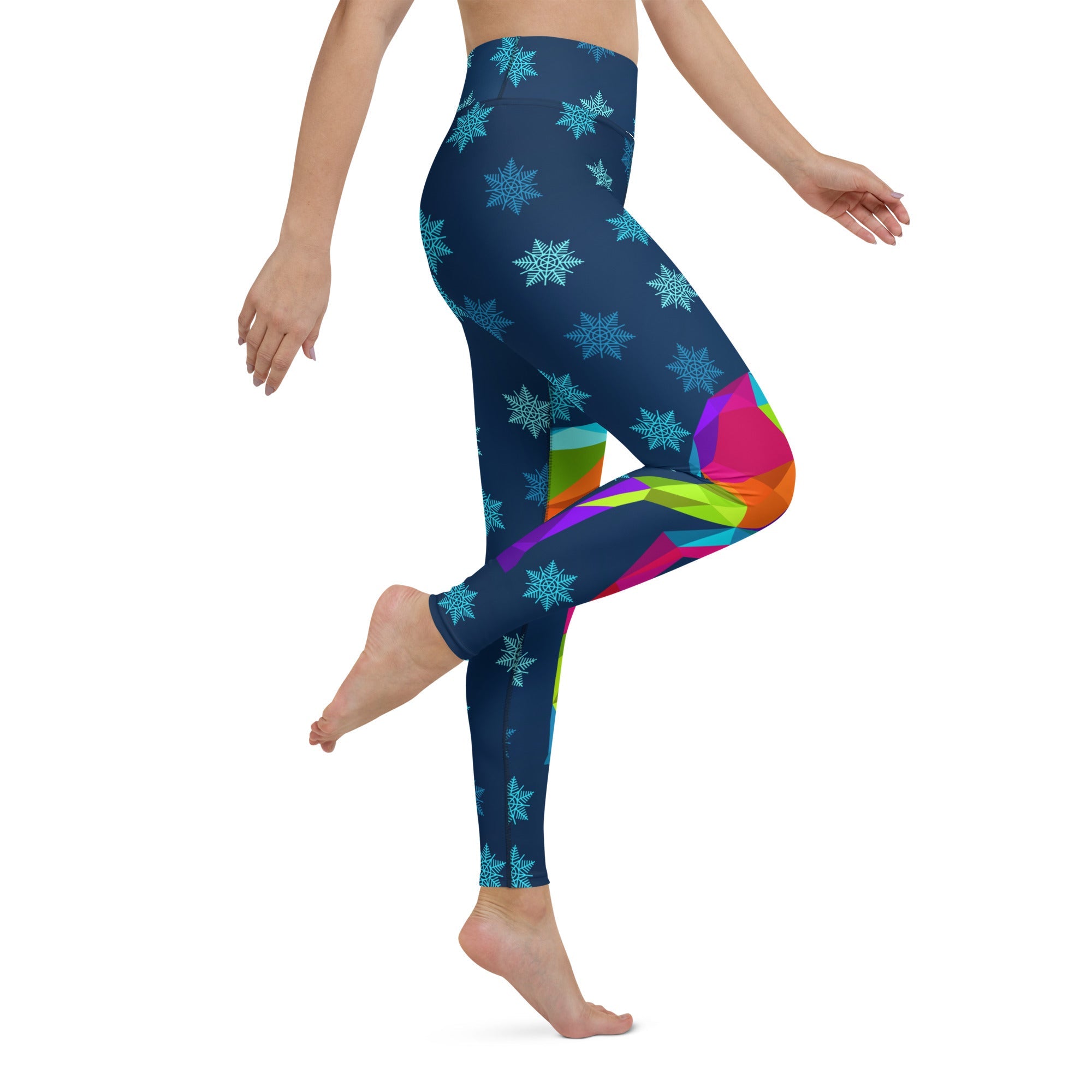 Vivid Reindeer Yoga Leggings