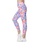Watercolor Dot Leggings with Pockets