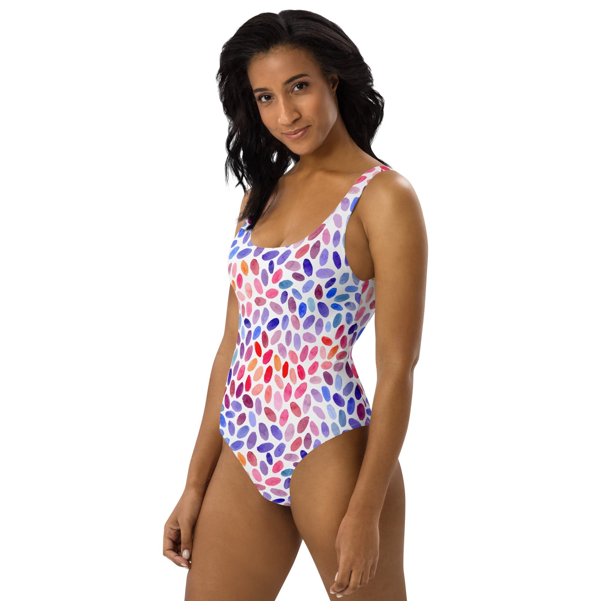 Watercolor Dot One-Piece Swimsuit