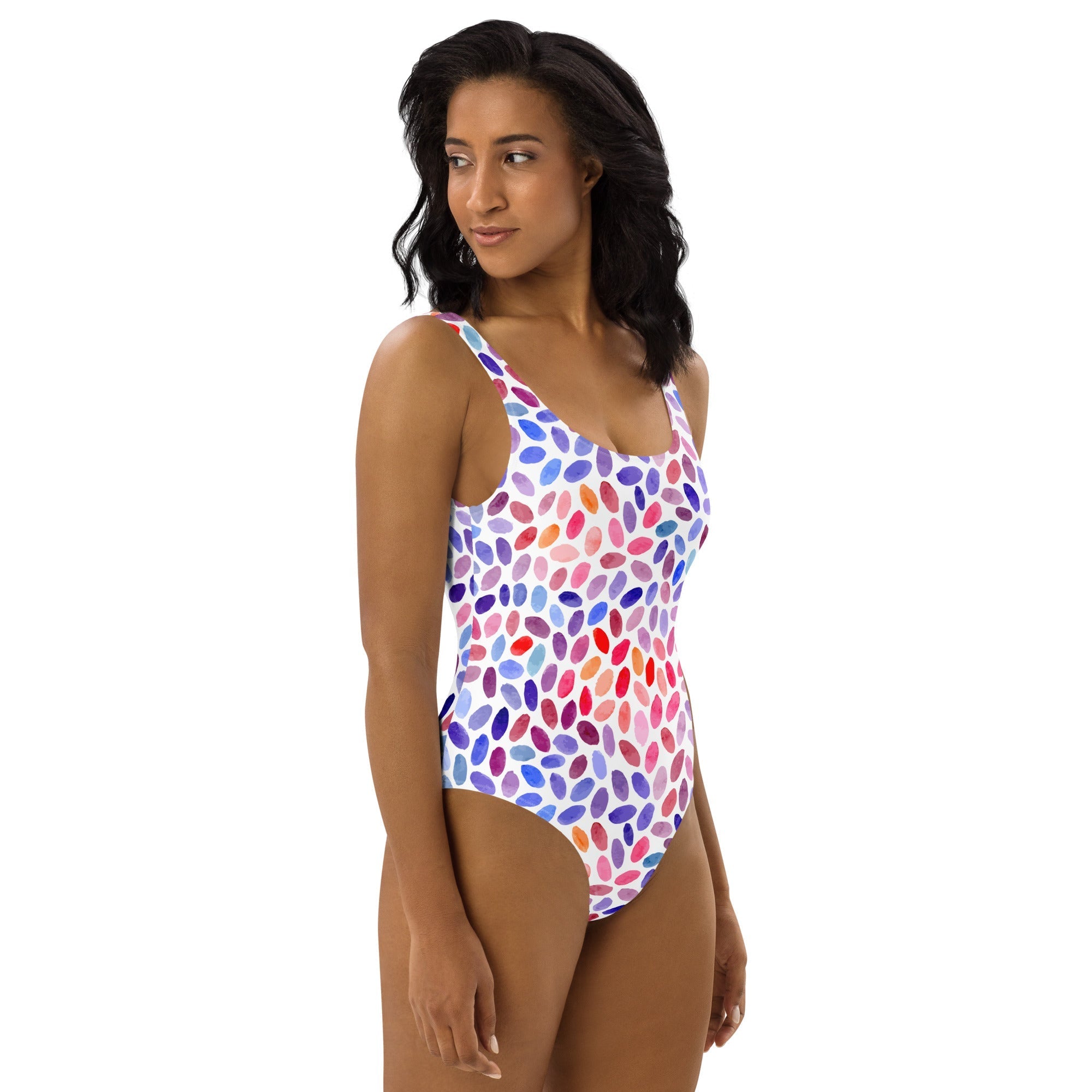 Watercolor Dot One-Piece Swimsuit