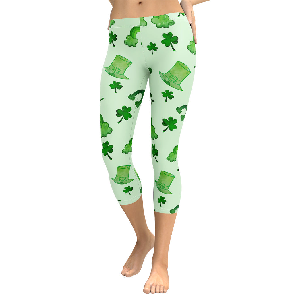 Watercolor St. Patrick's Day Capris