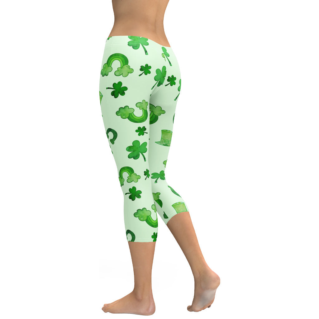 Watercolor St. Patrick's Day Capris