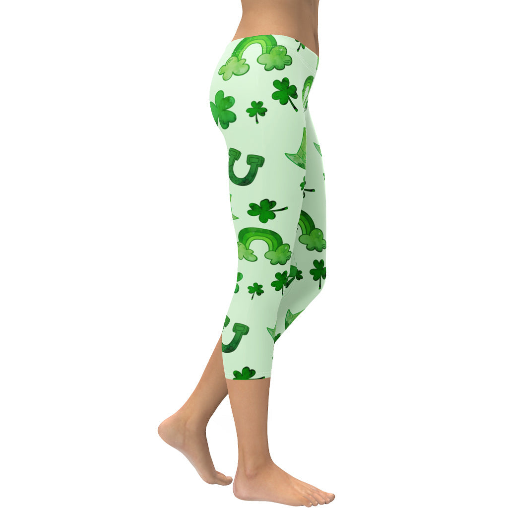 Watercolor St. Patrick's Day Capris