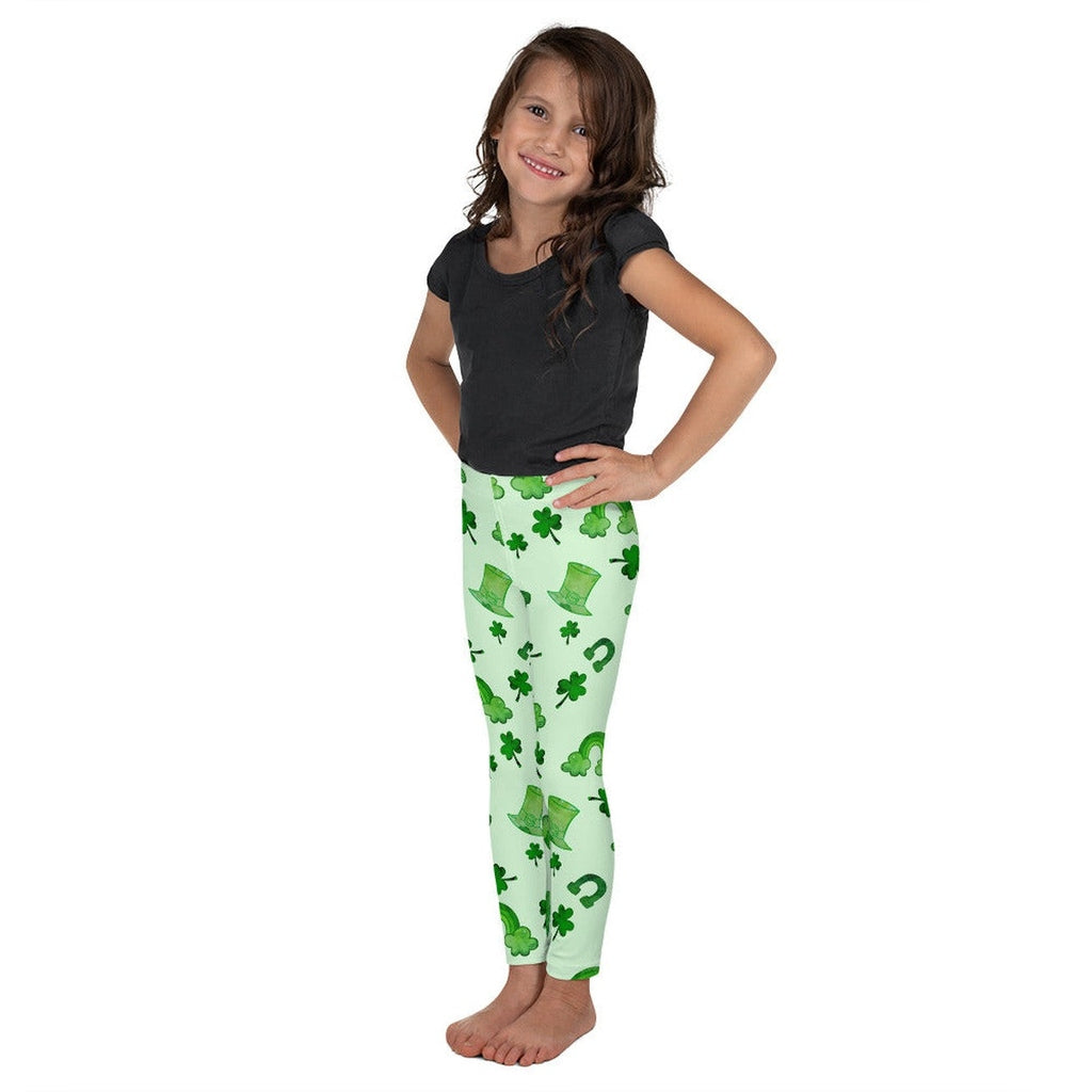 Watercolor St. Patrick's Day Kid's Leggings