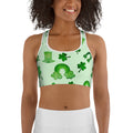 Watercolor St. Patrick's Day Sports Bra