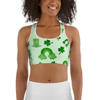 Watercolor St. Patrick's Day Sports Bra