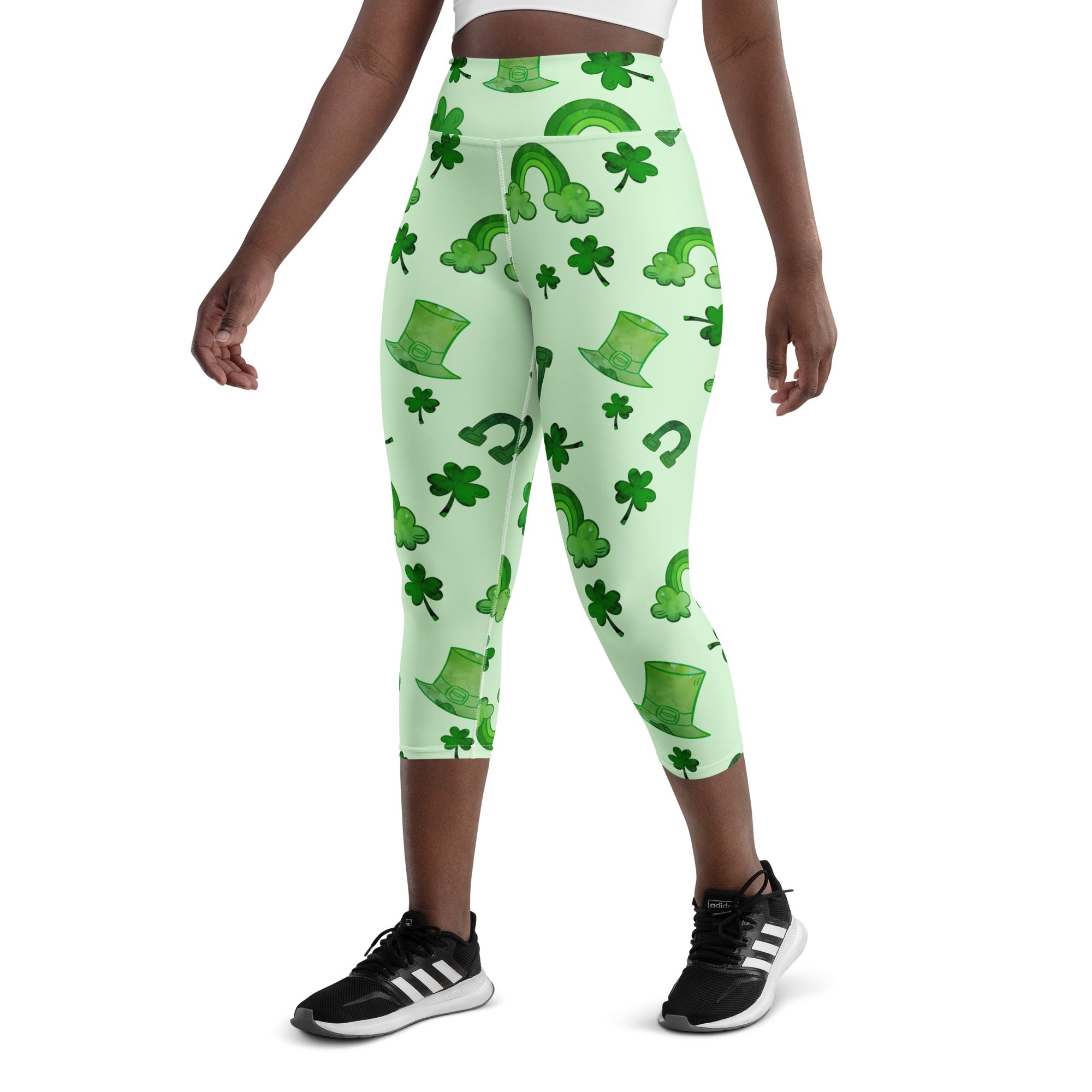 Watercolor St. Patrick's Day Yoga Capris