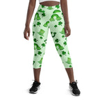 Watercolor St. Patrick's Day Yoga Capris