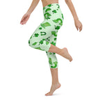 Watercolor St. Patrick's Day Yoga Capris