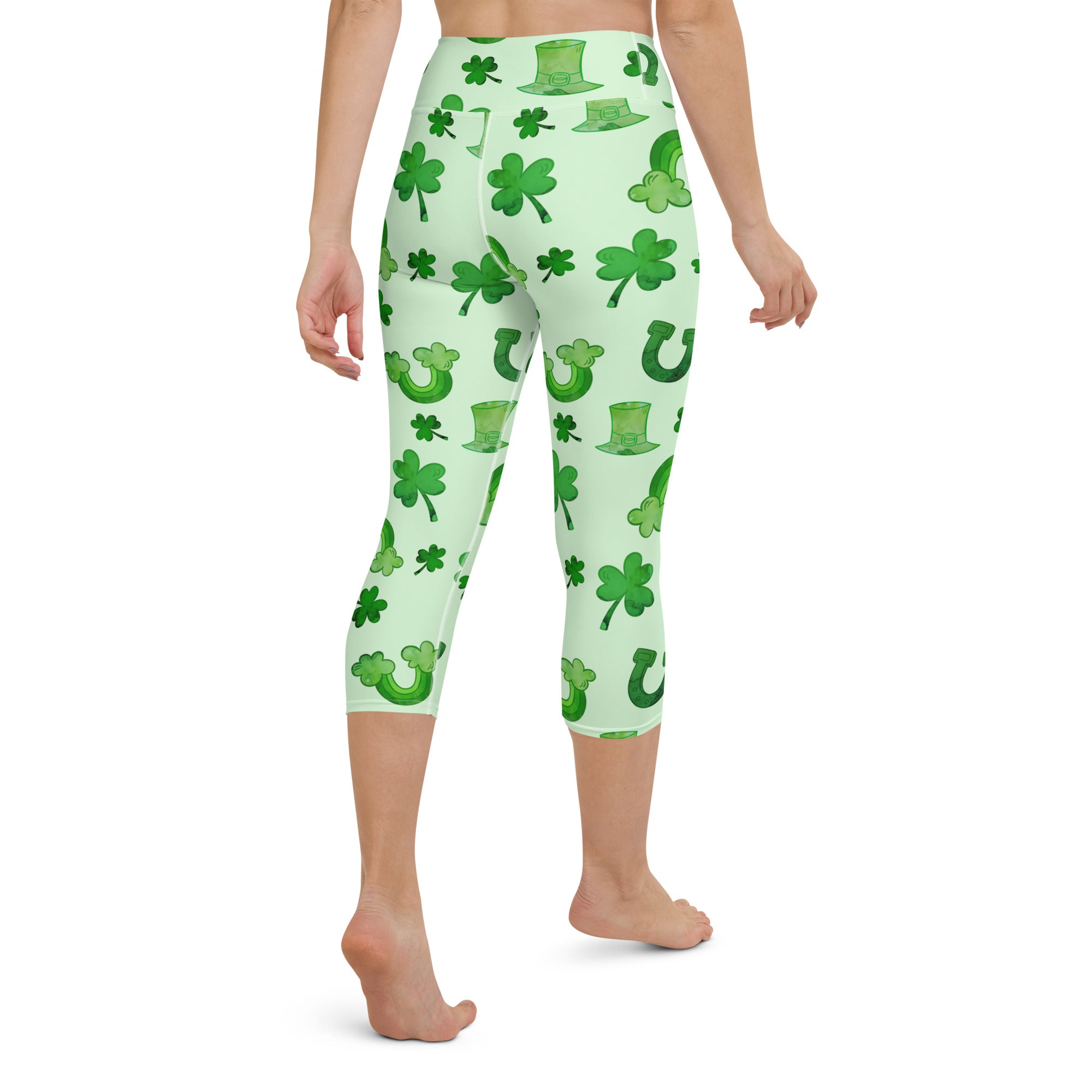 Watercolor St. Patrick's Day Yoga Capris