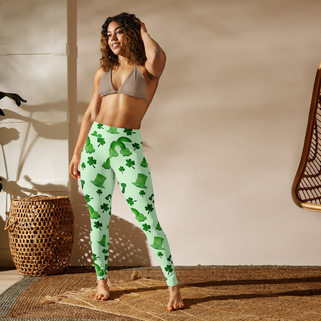 Watercolor St. Patrick's Day Yoga Leggings