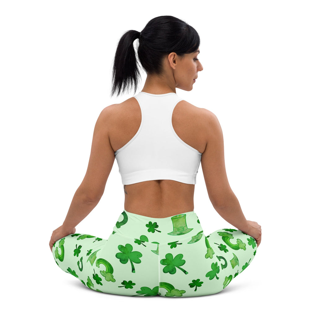 Watercolor St. Patrick's Day Yoga Leggings
