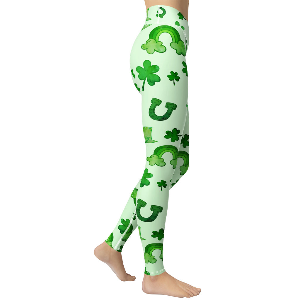 Watercolor St. Patrick's Day Yoga Leggings