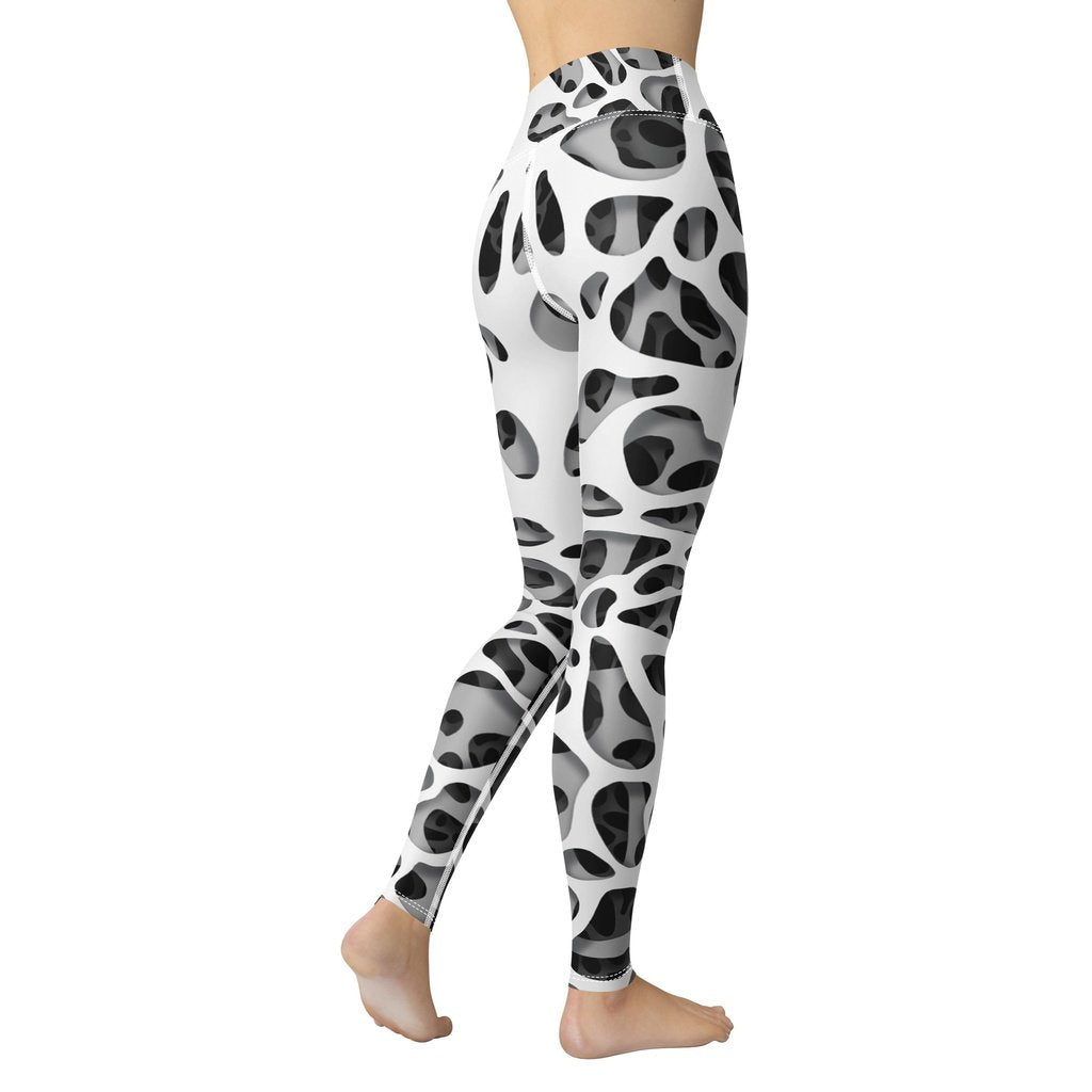 Web Illusion Pattern Yoga Leggings