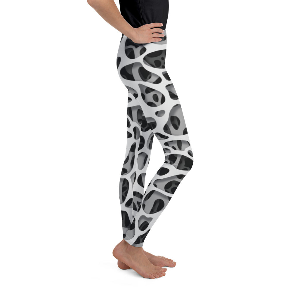 Web Illusion Pattern Youth Leggings