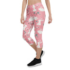 White Easter Bunnies Capris