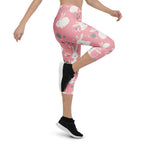 White Easter Bunnies Capris