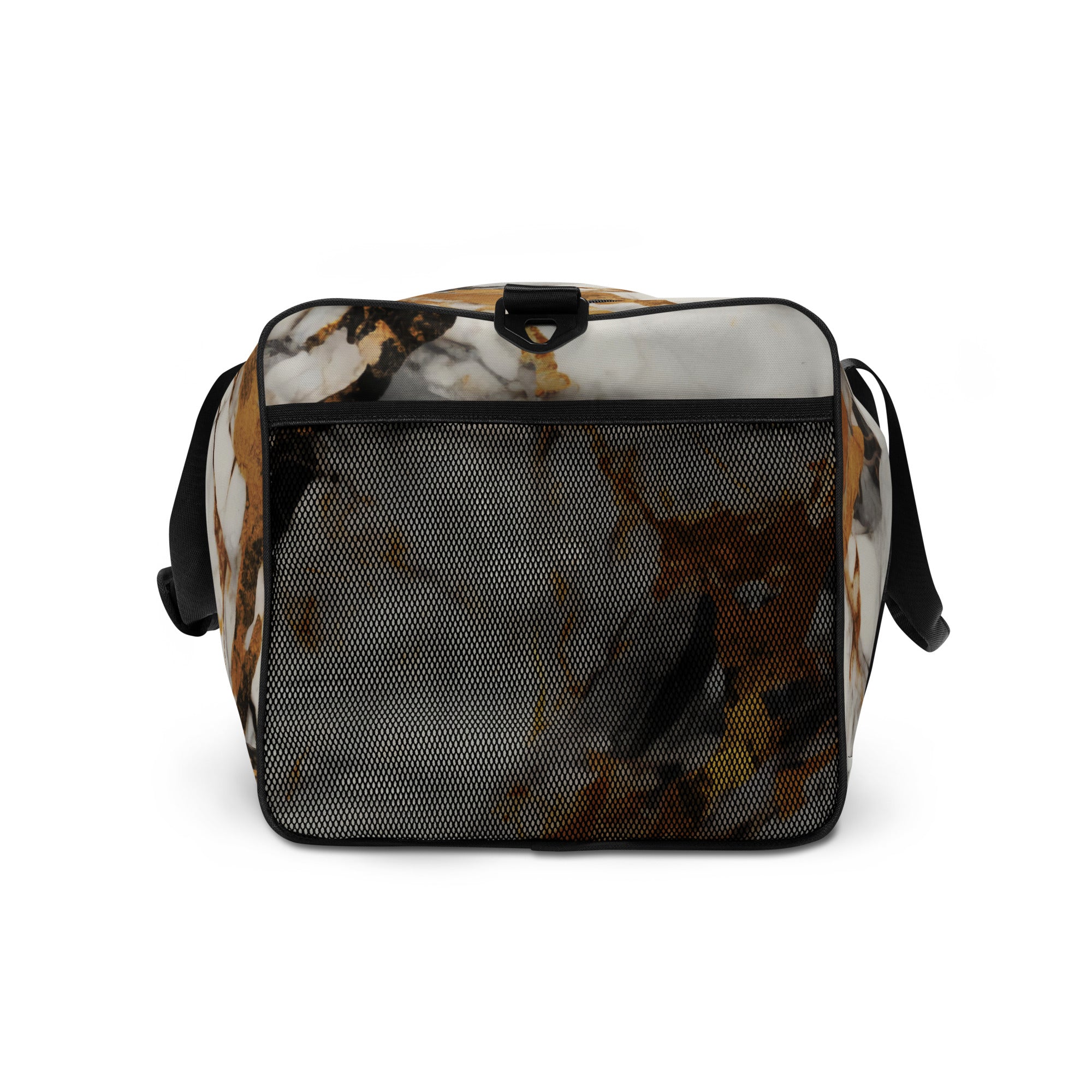 White & Gold Marble Duffle Bag