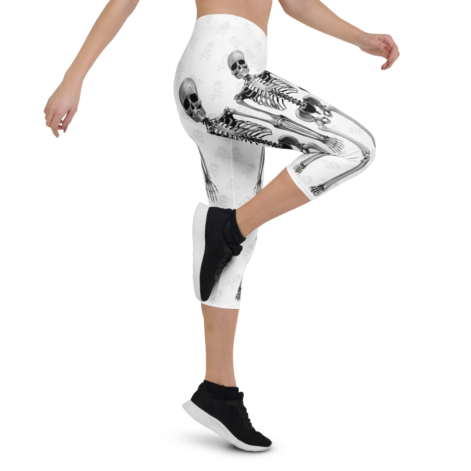 X-Ray Skeleton Print Capris