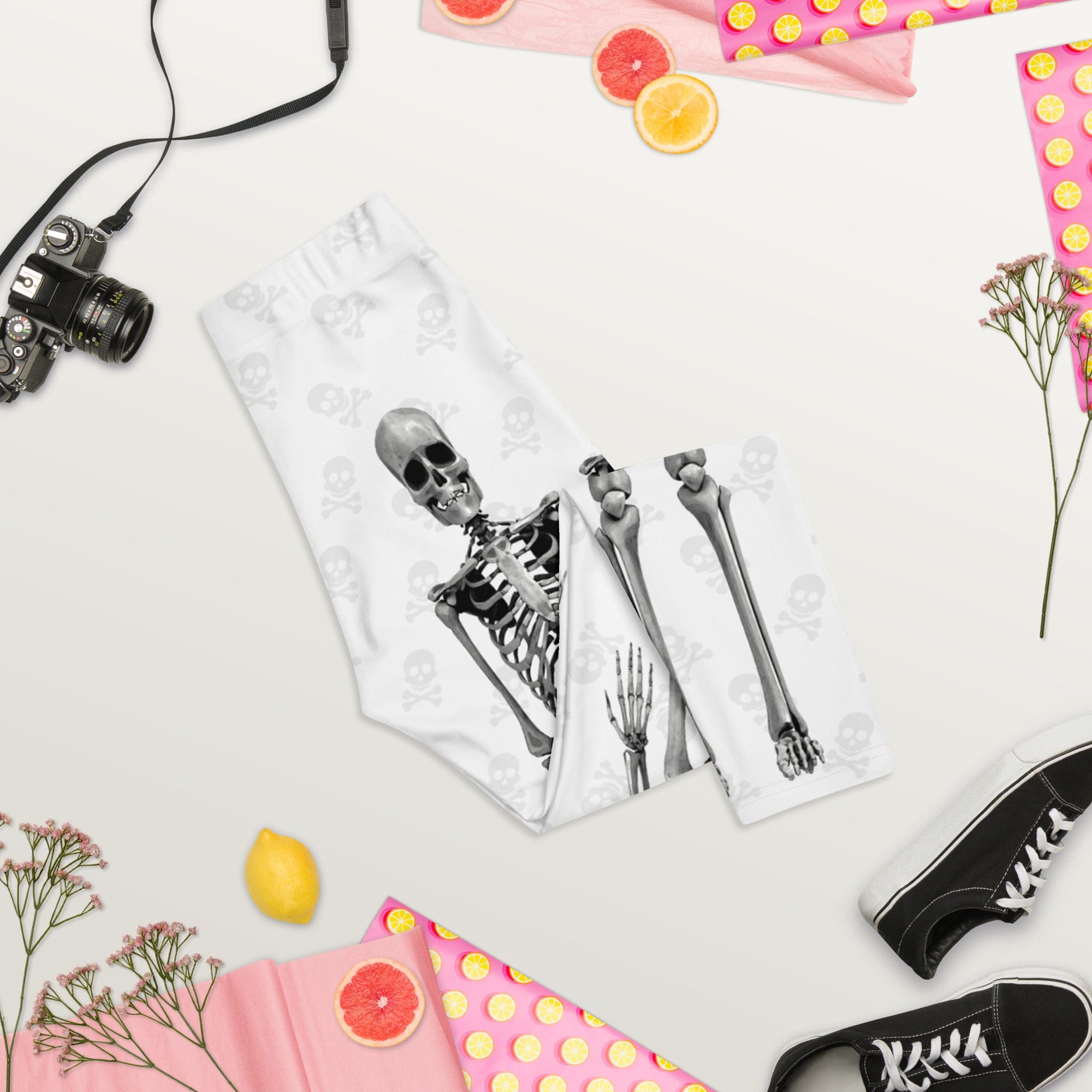 X-Ray Skeleton Print Capris