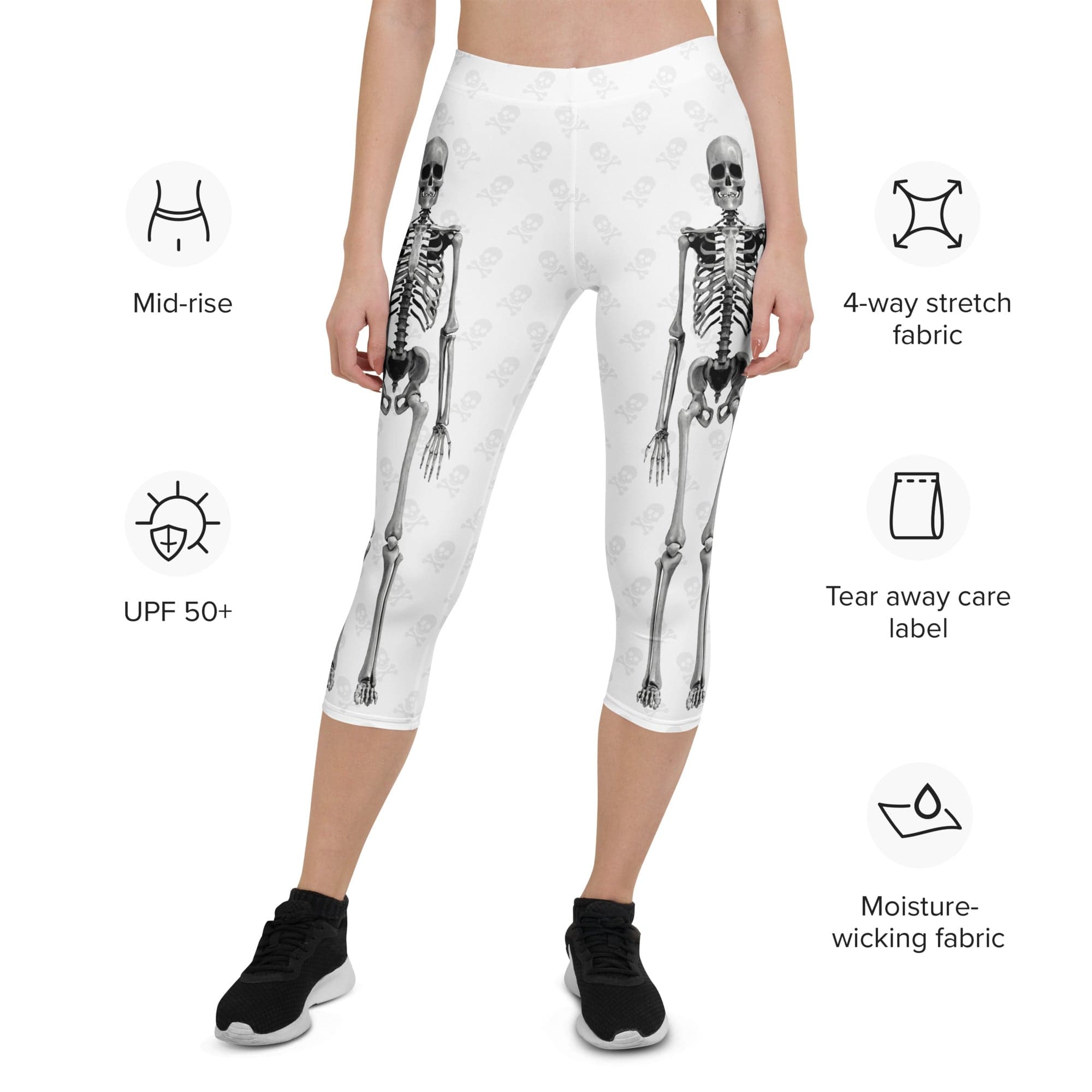X-Ray Skeleton Print Capris