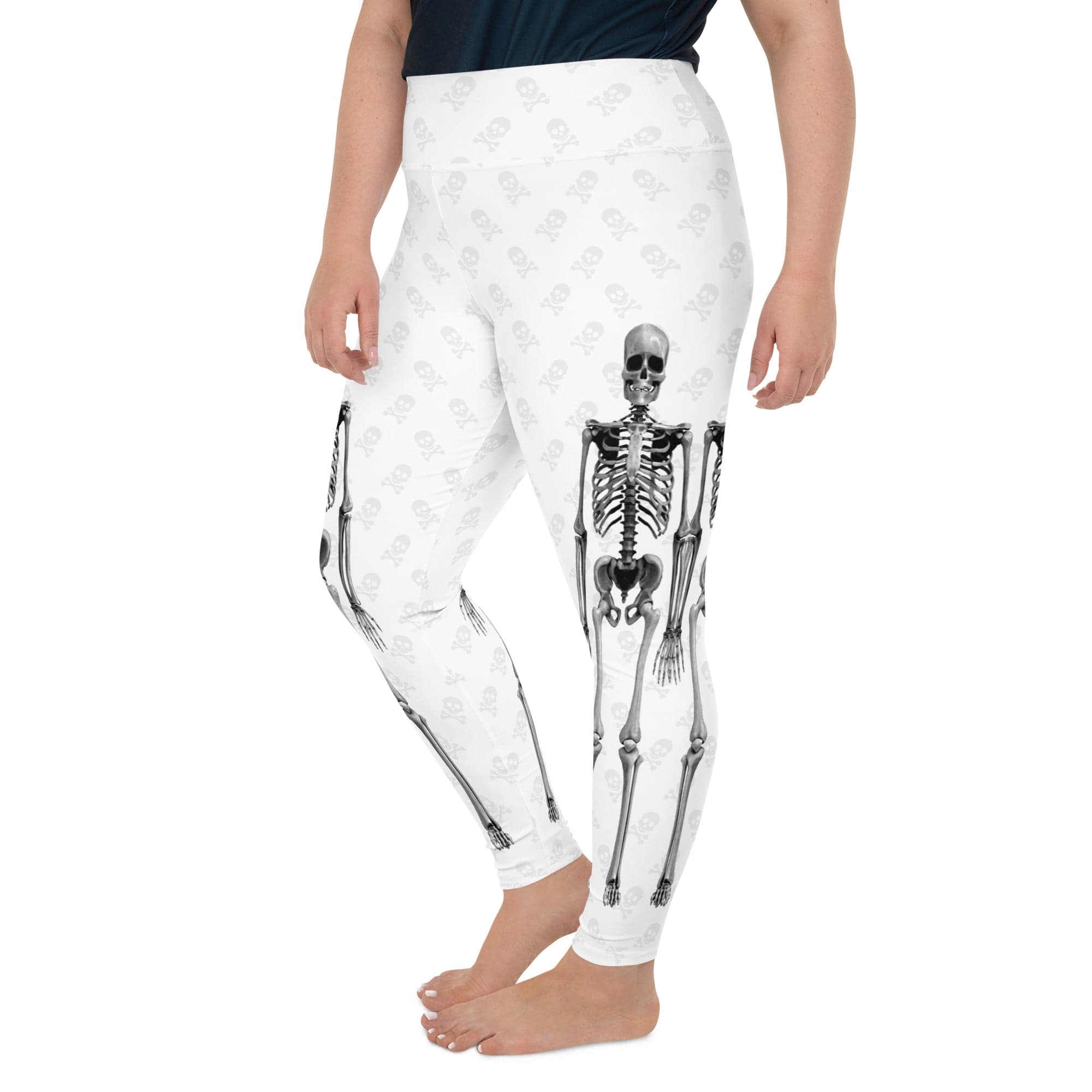 X-Ray Skeleton Print Plus Size Leggings