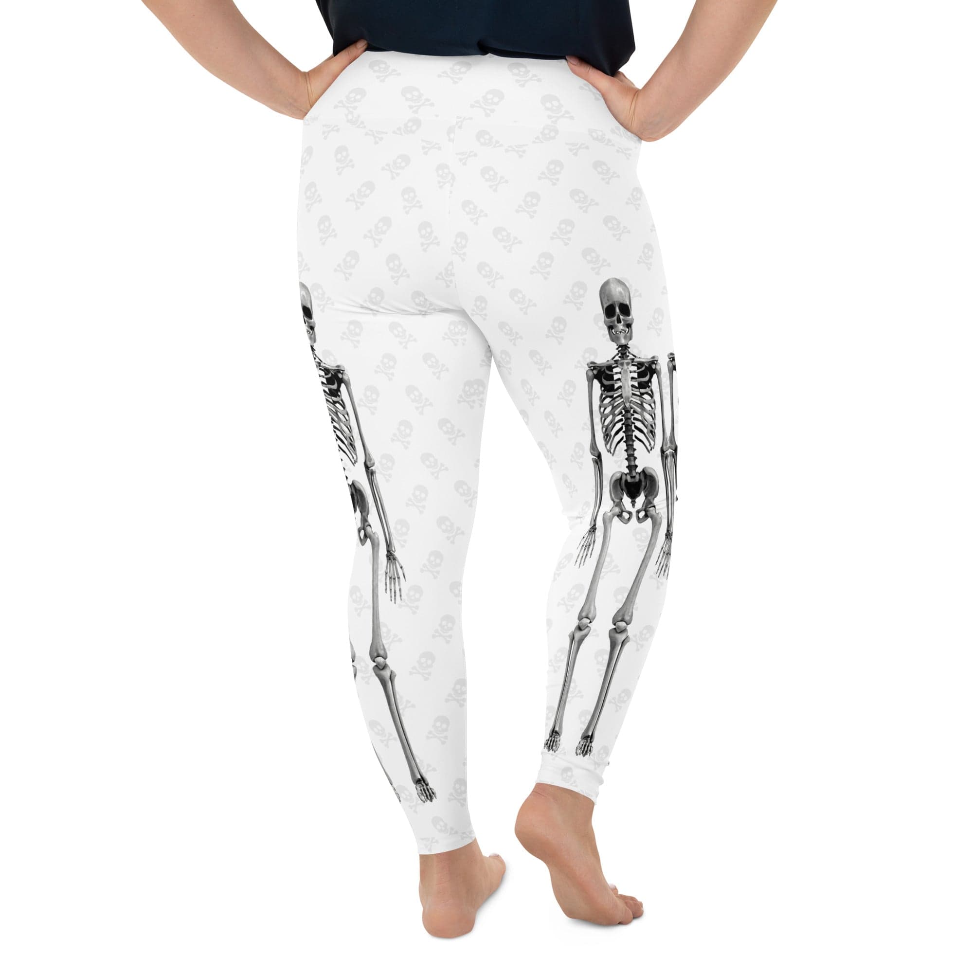 X-Ray Skeleton Print Plus Size Leggings