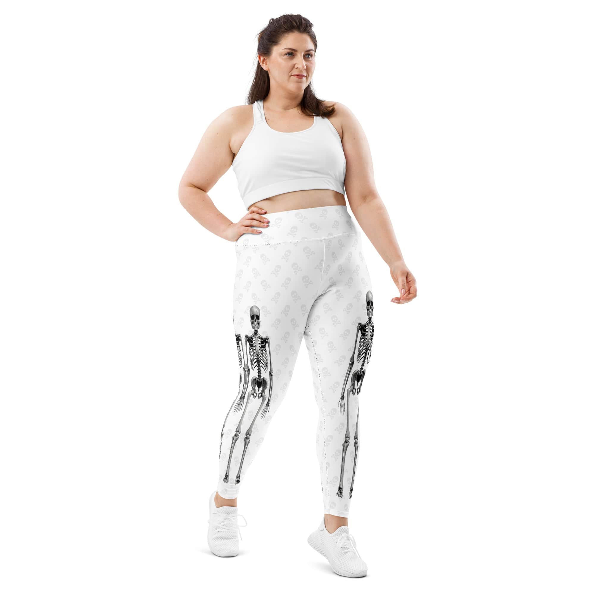 X-Ray Skeleton Print Plus Size Leggings