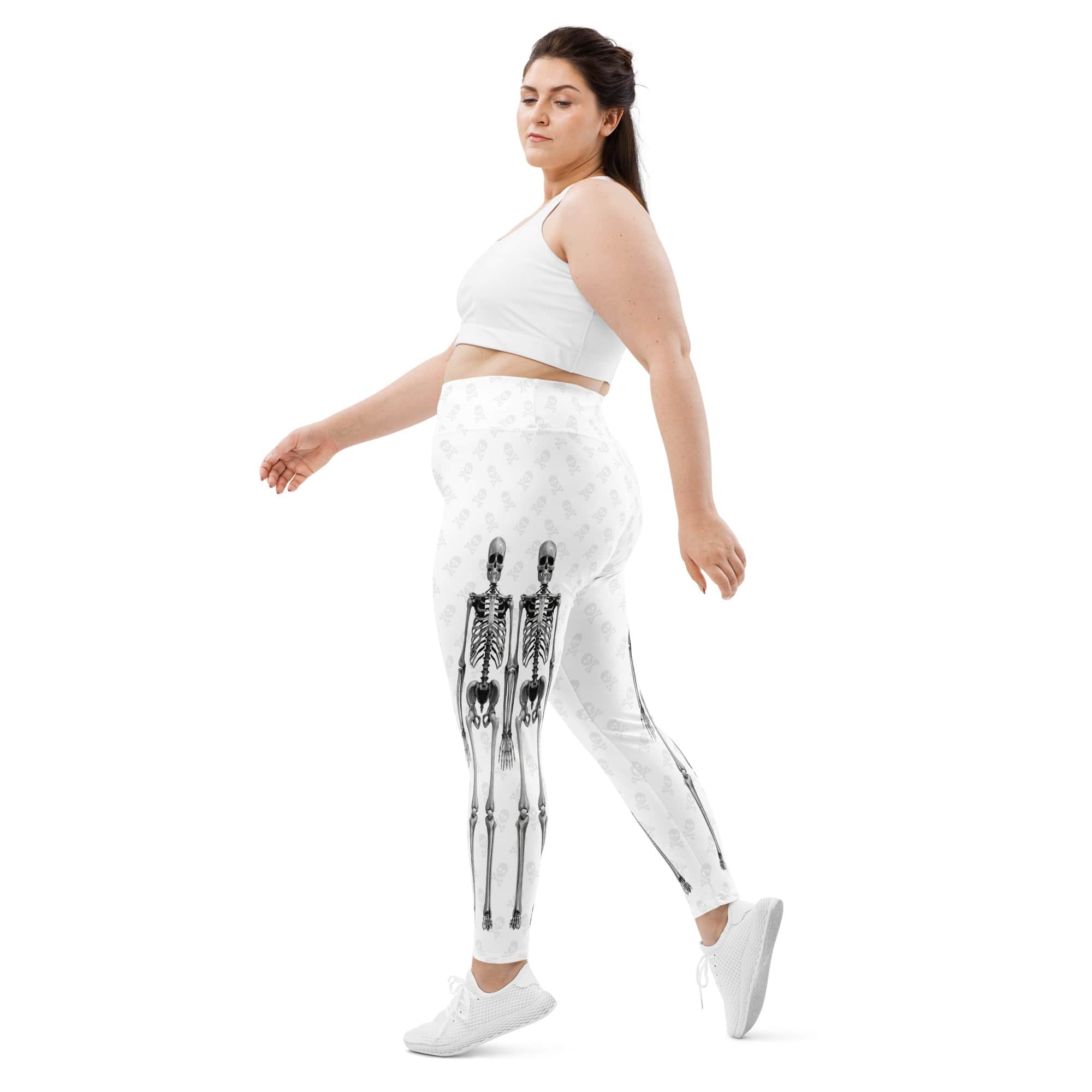 X-Ray Skeleton Print Plus Size Leggings